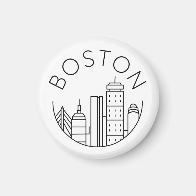Imán Horizonte urbano de la ciudad de Boston, horizonte (Frente)