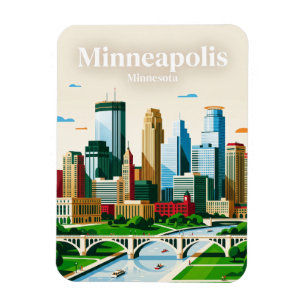 Imán Horizonte urbano de Minneapolis EE. UU.