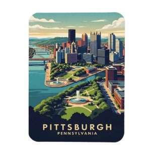 Imán Horizonte urbano de Pittsburgh, Pensilvania