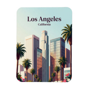 Imán Horizonte urbano del centro de Los Ángeles Califor