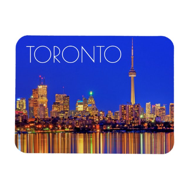 Imán Horizonte urbano del centro de Toronto por la noch (Horizontal)