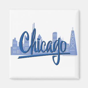 Imán Horizonte ventoso de la ciudad de Chicago