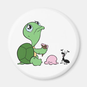Imán Hormiga feliz de la tortuga triste