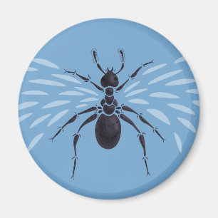 Imán Hormiga voladora abstracta con alas