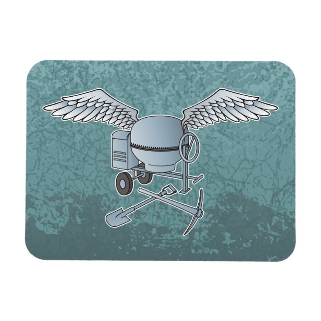 Imán Hormigonera gris azulado (Horizontal)