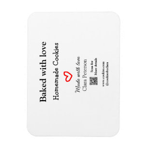 Imán Horneado con galletas caseras de amor añade QR hec