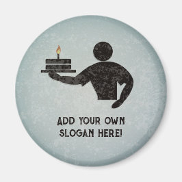 Imán Horneado un pastel - añadir texto propio al efecto