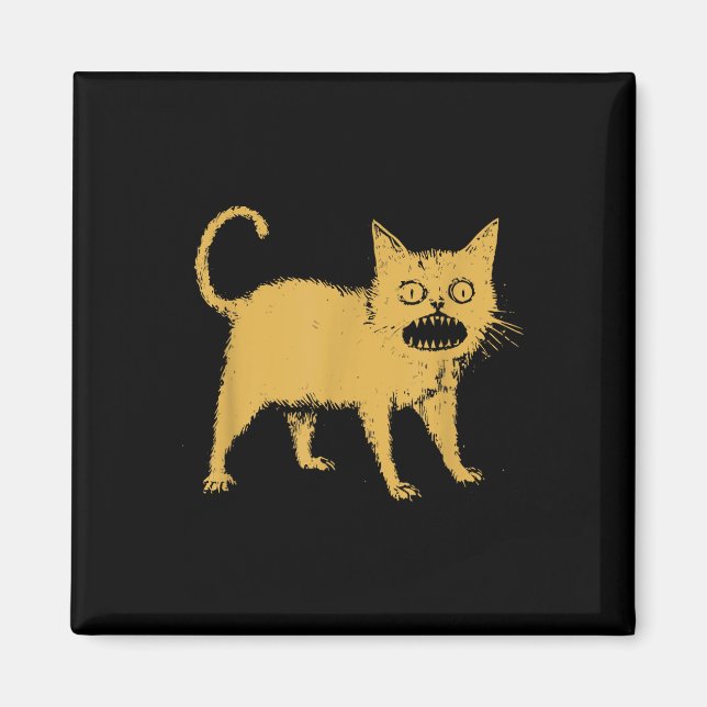 Imán Horrible gato japonés (Frente)