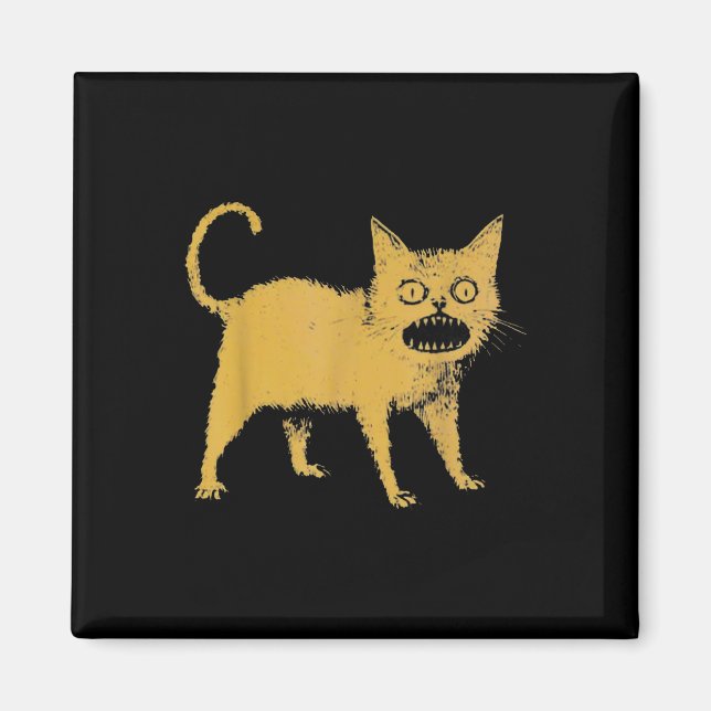 Imán Horrible gato japonés (Frente)