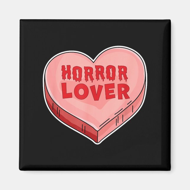 Imán Horror Lover Candy Heart Valentines Day Halloween  (Frente)