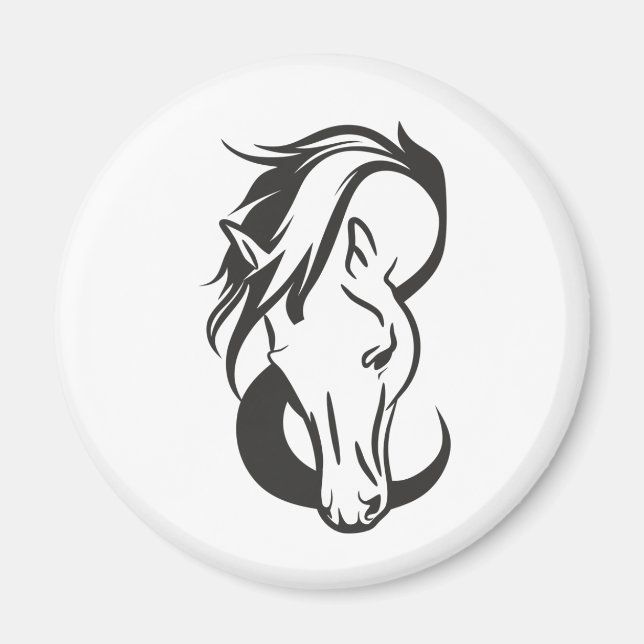 Imán Horse portrait, (Frente)