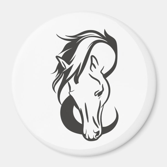 Imán Horse portrait, (Frente)