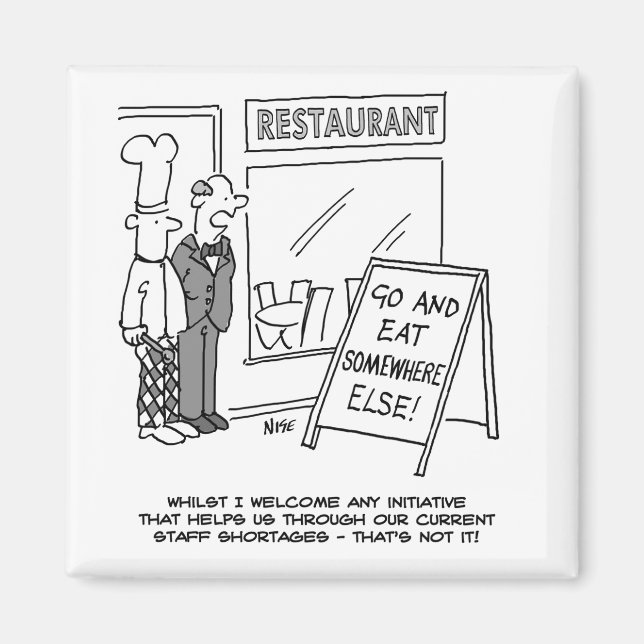 Imán Hospitalidad De Trabajadores De Restaurantes. Esca (Frente)