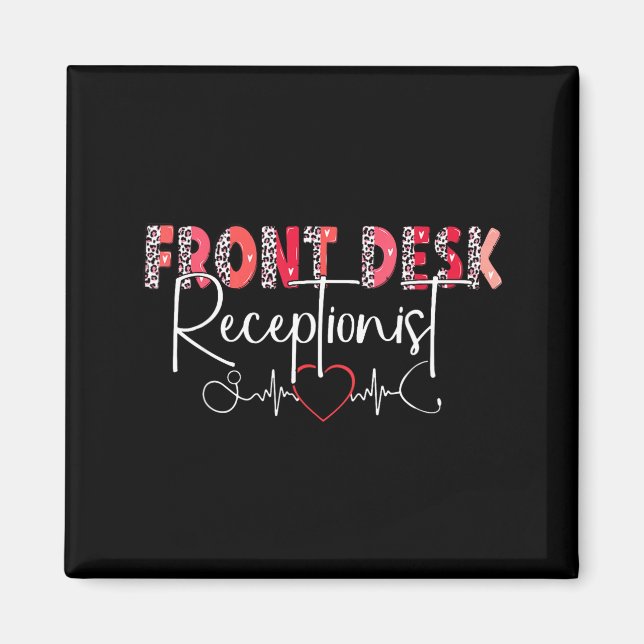 Imán Hostal Receptionist Office Valentine Nursing Tee W (Frente)