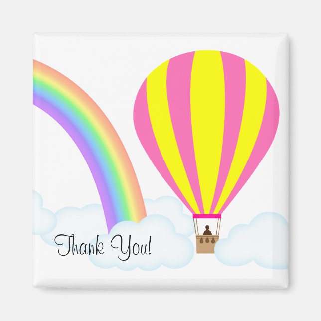 Imán Hot Air Balloon Magnet - White Background (Frente)