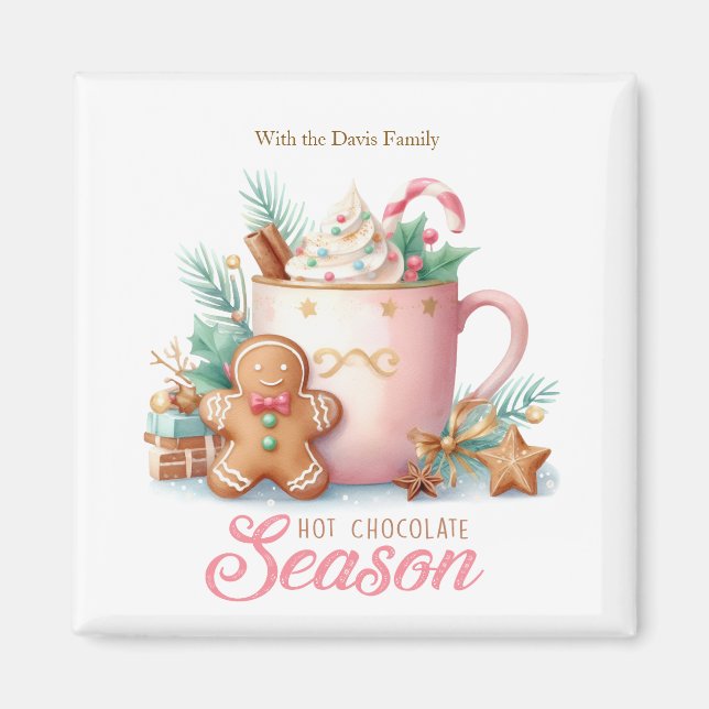 Imán Hot Chocolate Christmas Season Magnet  (Frente)