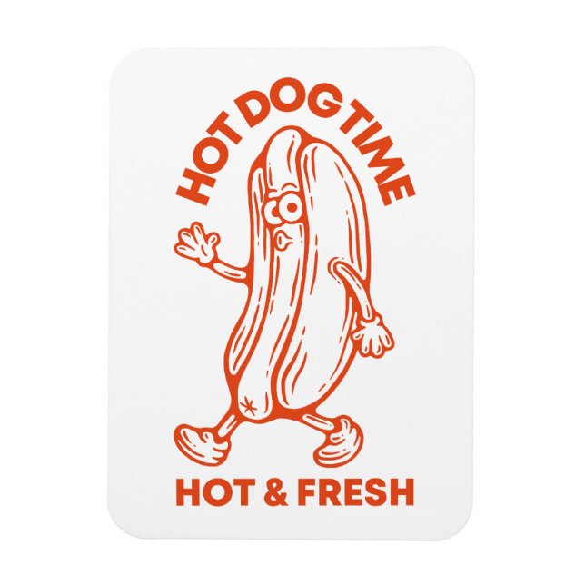 Imán Hot Dog Time (Vertical)