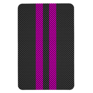 Imán Hot Fuchsia Carreras rosa Stripes Carbon Fibra Sty