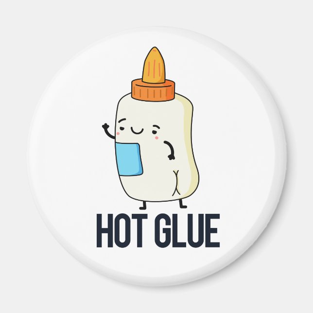 Imán Hot Glue Funny Pun (Frente)