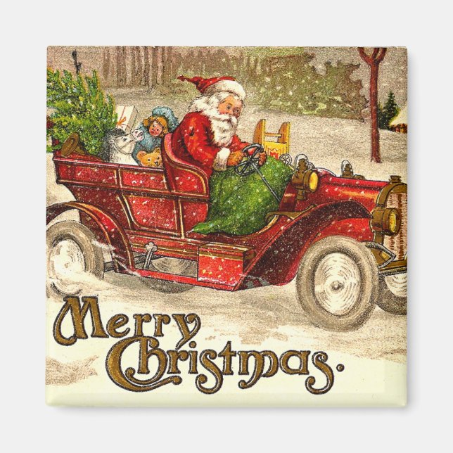 Imán Hot Rod Santa (Frente)