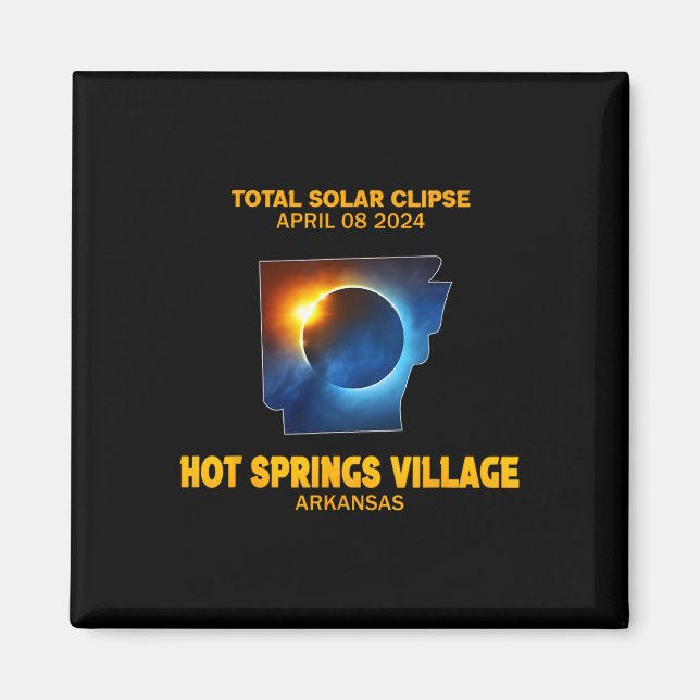 Imán Hot Springs Village Arkansas 2024 Total Solar Ecli (Frente)