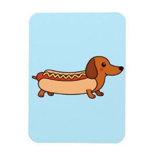 Imán Hotdog Cute dachshund