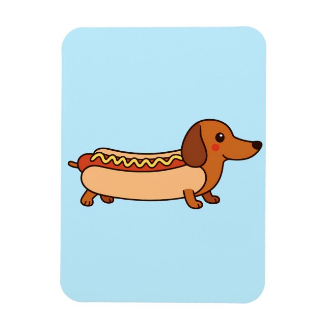 Imán Hotdog Cute dachshund (Vertical)