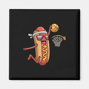Imán Hotdog In Bread Roll Jugando A La Pla Deportiva De