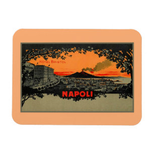 Imán Hotel antiguo Bristol Nápoles Napoli del litho de