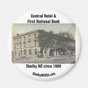 Imán Hotel Central y Primer Banco Nacional hacia 1909