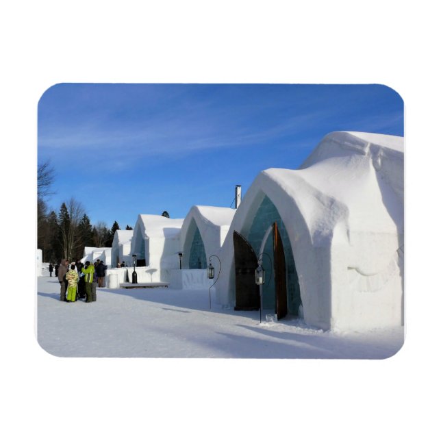 Imán Hotel de Glace, Quebec, Canadá (Horizontal)