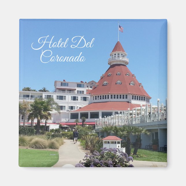 Imán Hotel Del Coronado Square Magnet (Frente)