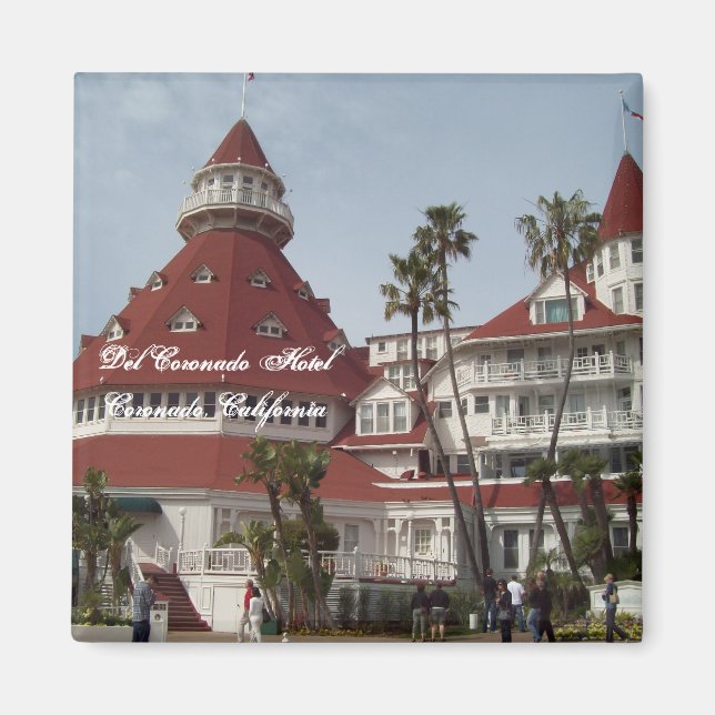Imán Hotel Del Coronado Square Pin (Frente)