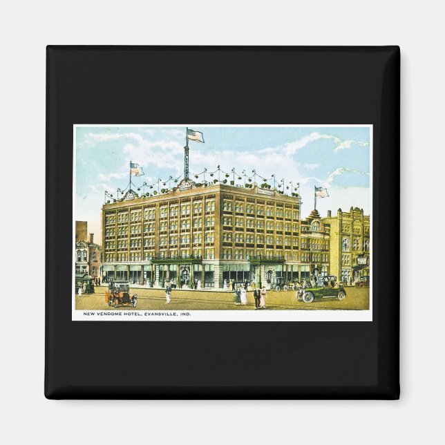 Imán Hotel en Vendome, Evansville, Inidana (Frente)