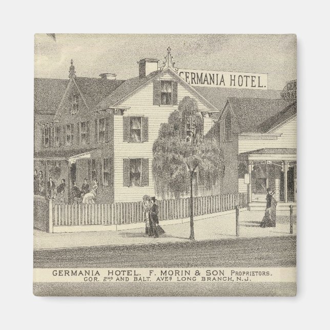 Imán Hotel Germania, Long Branch y Hughes Brothers (Frente)