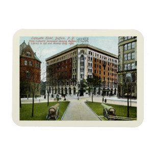 Imán Hotel Lafayette, Buffalo, NY 1909 Estilo de la épo