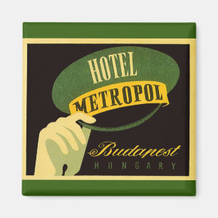 Imán Hotel Metropol Budapest Hungría Sombrero de botone