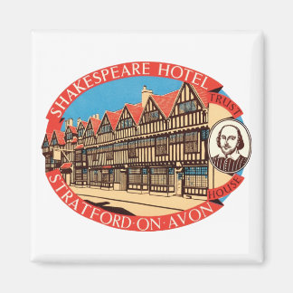 Imán Hotel Shakespeare, Stratford en la etiqueta de equ
