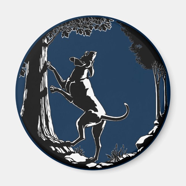 Imán Hound Dog Magnet Caza Perro Fridge Magnets Decorac (Frente)