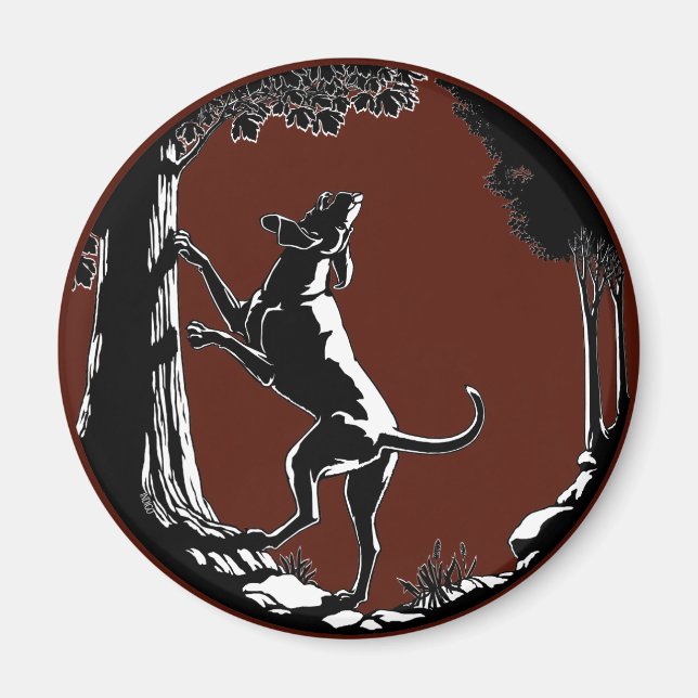 Imán Hound Dog Magnet Caza Perro Fridge Magnets Decorac (Frente)