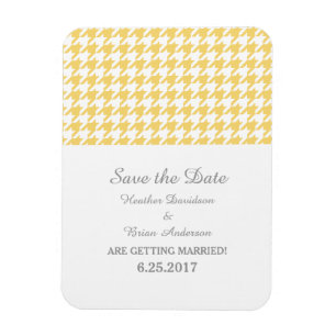 Imán Houndstoth Save the Date Magnet, amarillo