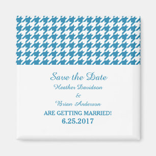 Imán Houndstoth Save the Date Magnet, azul
