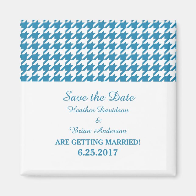 Imán Houndstoth Save the Date Magnet, azul (Frente)