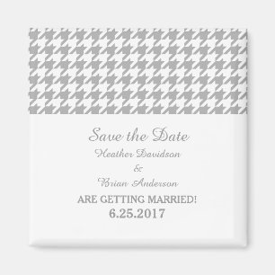 Imán Houndstoth Save the Date Magnet, gris