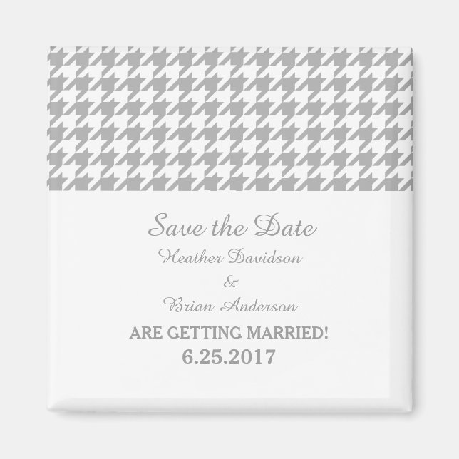 Imán Houndstoth Save the Date Magnet, gris (Frente)