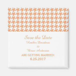 Imán Houndstoth Save the Date Magnet, Naranja