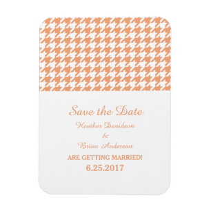 Imán Houndstoth Save the Date Magnet, Naranja