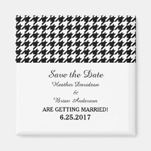 Imán Houndstoth Save the Date Magnet, negro
