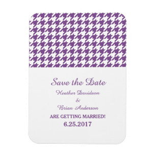 Imán Houndstoth Save the Date Magnet, Purple