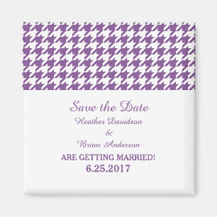 Imán Houndstoth Save the Date Magnet, Purple